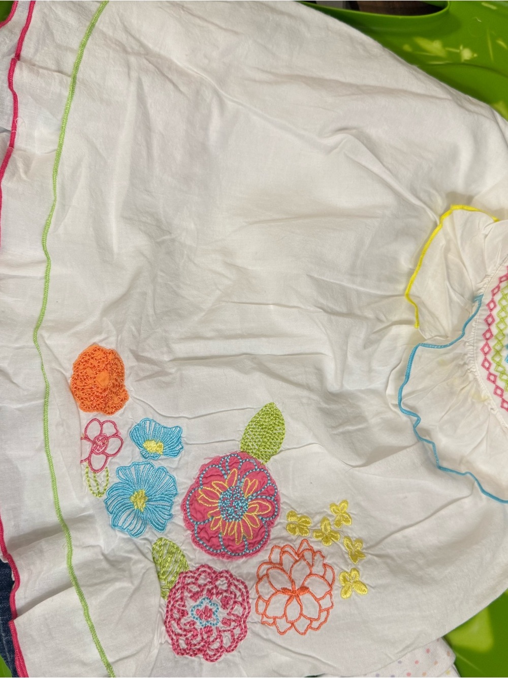 Girls Summer Dress 6-9 months with Multicolor Floral accents and more
